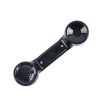 Téléphone fixe filaire noir à boutons carrés pour hôtel, bureau, maison