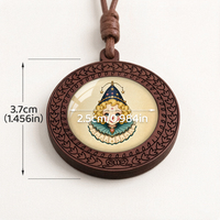 Collier en bois personnalisable style clown de cirque vintage, corde tressée à la main, chaîne de pull ambiance niche