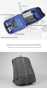 Mochila Impermeable para Portátil de Negocios Kingsons, Bolsa de Viaje Resistente para Computadora con Compartimento Digital y Puerto USB - Product Image 6