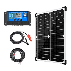 Großhandel 20 Watt Solarpanel Mono 20 W 30 W 40 W 50 W 100 W 150 W monokristalline Zelle 12 V Solarpanels für RV Camping Solarsystem