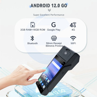 Terminal Pembayaran Android Genggam Berkecepatan Tinggi dengan Pemindai Barcode Terintegrasi, Bluetooth, Layar 5-Inci, Sistem Transaksi Kartu Aman