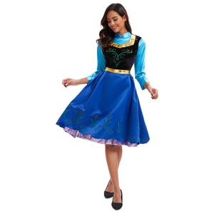 Disfraz de Anna de Frozen con Capa para Mujer, Talla S a 4XL, Disfraz de Princesa para Halloween - Product Image 3