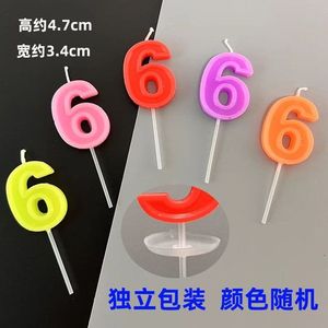 Bougies numérotées Xi Peptide, 5 décorations colorées pour gâteau d'anniversaire, en paraffine - Product Image 5