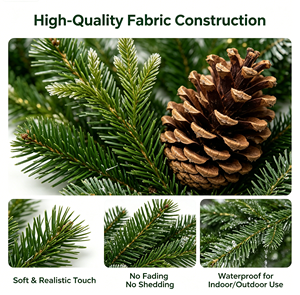 <span class=keywords><strong>Guirlande</strong></span> de Noël avec lumières LED, aiguilles de pin floquées, verdure artificielle pour cheminée, escalier, décoration de fêtes, durable et réutilisable - Product Image 5