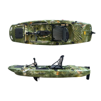 Kayak de pêche et de tourisme Real YoungSit-On-Top Propel à pédales avec moteur détachable, en HDPE écologique, grande largeur