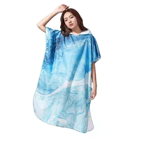 Áo Choàng Thể Thao Mùa Hè Khô Bằng Cotton Nguyên Chất Cho Người Lớn Khăn Tắm Biển Có Mũ Lướt Sóng