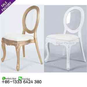 Chaise Louis en résine plastique blanche moderne pour hôtel, mobilier d'événements, mariage, usage commercial - Product Image 4