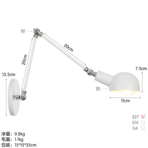Luce <span class=keywords><strong>da</strong></span> <span class=keywords><strong>parete</strong></span> <span class=keywords><strong>a</strong></span> <span class=keywords><strong>braccio</strong></span> lungo di alta qualità con interruttore regolabile <span class=keywords><strong>a</strong></span> <span class=keywords><strong>parete</strong></span> <span class=keywords><strong>da</strong></span> lettura lampada <span class=keywords><strong>da</strong></span> <span class=keywords><strong>parete</strong></span> <span class=keywords><strong>a</strong></span> <span class=keywords><strong>braccio</strong></span> oscillante industriale - Product Image 5