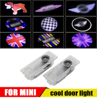 2 projecteurs de logo de porte de voiture haute définition, projecteur laser automatique à LED pour Mini Cooper