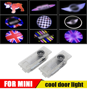 2 projecteurs de logo de porte de voiture haute définition, projecteur laser automatique à LED pour <span class=keywords><strong>Mini</strong></span> Cooper - Product Image 3