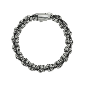 Pulsera de Acero de Titanio con Cabeza de Esqueleto, Estilo Retro, Moda Coreana, Joyería Personalizada para Hombre - Product Image 1