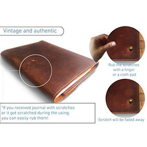 Pu Lederen Journal Sketch Book Planner Handgemaakte Geheerste Notebook Om Doelactiviteiten En Notities Te Schrijven Reizen En Schrijven Ret Black - Product Image 6