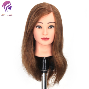 Cabeza de Maniquí de Pelo Natural 100% Real, Cabeza de Muñeca <span class=keywords><strong>para</strong></span> Peinado, Cabeza de Maniquí <span class=keywords><strong>para</strong></span> Peinado - Product Image 1