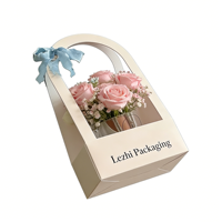 Boîte à fleurs en papier personnalisée de luxe, Caja Para Rosas, emballage cadeau pour bouquets, Fête des mères, Saint-Valentin