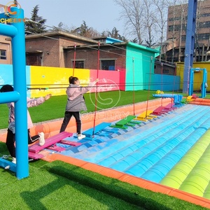 Jeux gonflables pont à suspension <span class=keywords><strong>jeu</strong></span> de sport multi-terrain course d'obstacles gonflable combo parc pour enfants - Product Image 6