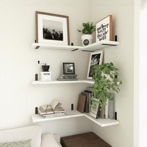 Mensola Galleggiante in Legno da Parete per Bagno con Scomparti, Design Moderno per Soggiorno e Cucina - Product Image 1