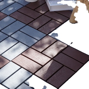 Plancher en plastique de grain en bois de la tuile pp de plate-forme de bricolage de verrouillage - Product Image 5