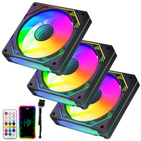Ventilador de Caja AntarcChill de 120 mm RGB con Marco PWM, Brillo LED Fuerte, Conector de 6 Pines, Ventilador de Refrigeración para Juegos de PC, para Gabinete de Computadora de Escritorio