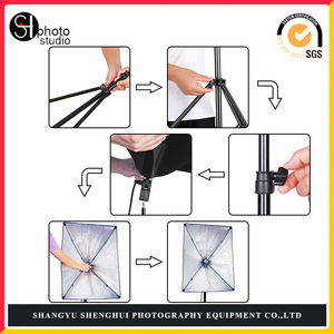 Shangyu Shenghui Photography Lighting Kit 135W Plug Powered Softbox Set 50x70cm Product Photography Studio Equipment - Product Image 4