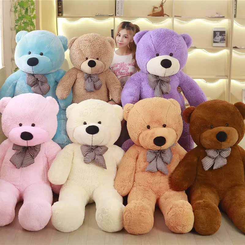 Promotional Wholesale Fluffy Cute Empty Stuffed Animals Large Size Teddy Bear Plush Toys Skin