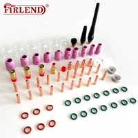Firlend 71 pièces soudage Tig Argon torche de soudage à l'arc accessoires buse en céramique gaz lentille pince torche de soudage ensemble WP17 WP18 WP26