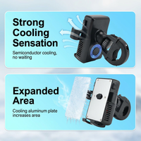Support de téléphone portable pour moto à fixer sur les guidons, antidérapant, avec ventilateur de refroidissement pour téléphone