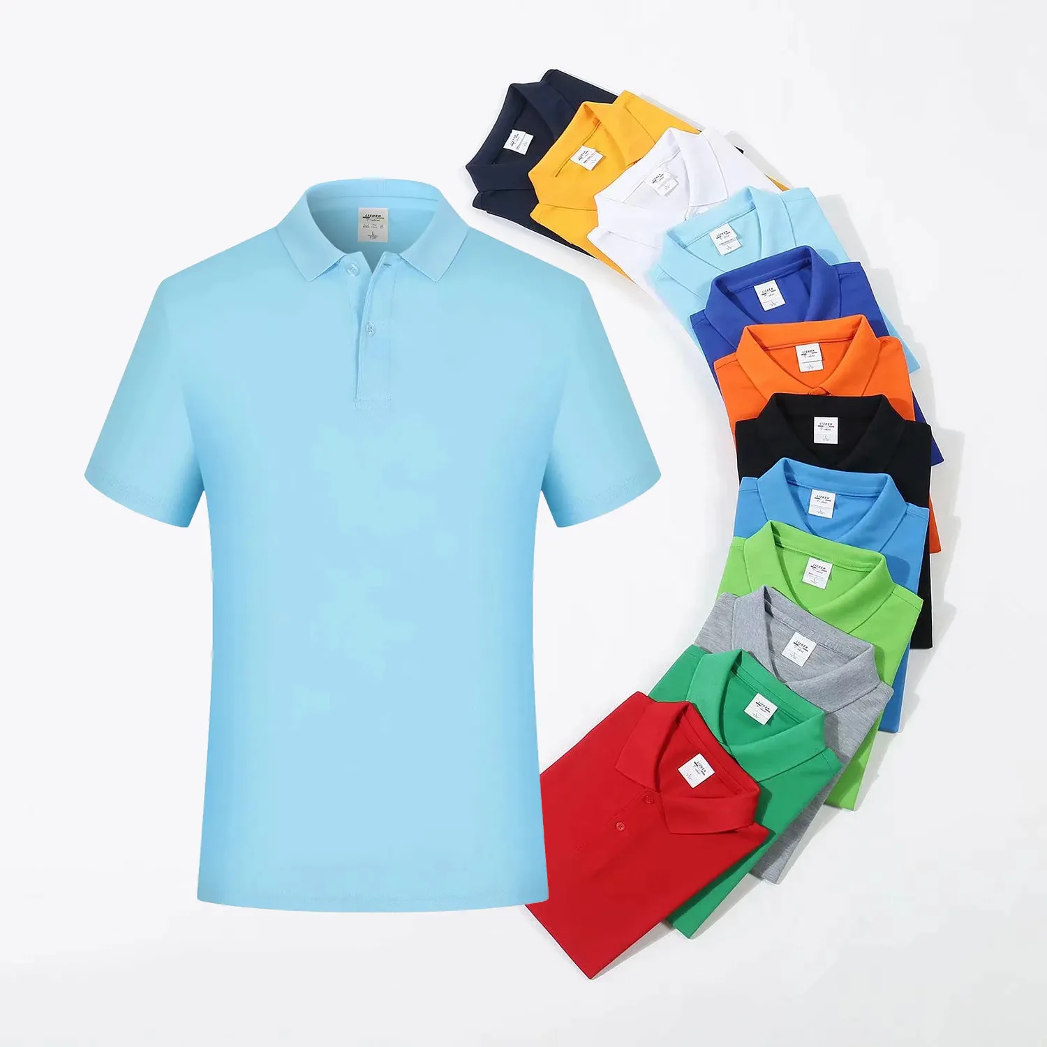 Großhandel Custom Logo Design Baumwolle Polo T-Shirt Golf Kleidung Formale Business Quick Dry schlichte T-Shirt Polo-Shirt für Männer