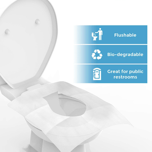 Couvre-siège de <span class=keywords><strong>toilette</strong></span> jetable pour toilettes publiques, imperméable, portable, hygiénique et biodégradable - Product Image 2