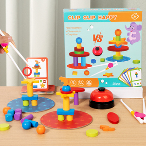 <span class=keywords><strong>Jeu</strong></span> de construction en bois avec pinces pour enfants de maternelle, puzzle éducatif précoce, <span class=keywords><strong>jeu</strong></span> de société familial, jouet de construction - Product Image 1
