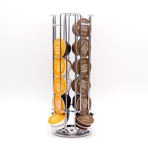 Groothandel Koffie Capsule <span class=keywords><strong>Rack</strong></span> Staande Type Opslag <span class=keywords><strong>Display</strong></span> Voor Keuken Ijzerdraad Koffie Capsule Roterende Houder Koffiehouder - Product Image 6
