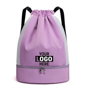 Custom Logo Wholesale Pretty Design <b>Drawstring</b> <b>Backpack</b>, Unisex Waterproof Gym Bag with Soft Handle & Adjustable Belt - Product Image 1