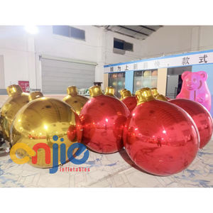<span class=keywords><strong>Esferas</strong></span> inflables con tapa dorada, Bola de Navidad gigante, árbol, globos de Navidad, Bola de espejo inflable - Product Image 2