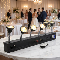 Sailwin 6X10W DMX, projecteur LED sans fil à piles, blanc froid/chaud, télécommande, magnétique, pour mariage, DJ, bar