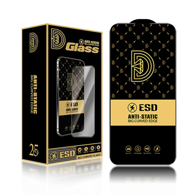 Golden Diamond 9H Tempered Glass Screen Protector for iPhone 16 Plus 17 18 Pro Max Fold 0.4mm HD ESD Full Coverage Screen Guard