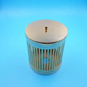 <b>Gold</b> Plated Metal <b>Pen</b> Holder Round Alloy Craft Gift For Business Use - Product Image 4