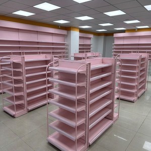 Estante cosmético rosa para tienda de belleza, expositor tipo estantería para <span class=keywords><strong>boutique</strong></span>, 900 mm de altura, estantes para supermercado - Product Image 4