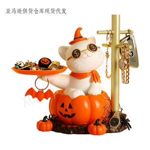 Encantador Regalo <span class=keywords><strong>de</strong></span> Resina Personalizado: Gato Rosa-Blanco Alegre con Bandeja <span class=keywords><strong>de</strong></span> Maquillaje, Junto a un Soporte Dorado <span class=keywords><strong>para</strong></span> Accesorios. Perfecto <span class=keywords><strong>para</strong></span> entusiastas <span class=keywords><strong>de</strong></span> la belleza - Product Image 2