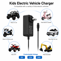 Chargeur de batterie 12V pour voiture électrique enfant, pour batterie au plomb 12 Volts, avec indicateur d'état LED, exportation mondiale, marché de gros