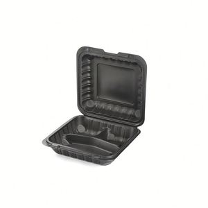 Boîte à lunch jetable en PP/MFPP à charnière, type clamshell, pour la préparation des repas, à emporter, contenants alimentaires portables en plastique - Product Image 3
