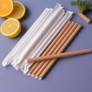 Pajitas de Papel Kraft Natural Marrón Ecológicas y Desechables, Saludables, Sin Sabor, Sin Colorantes, para Bebidas Frías, Más Vendidas - Product Image 6