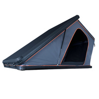 Tente de toit rigide triangulaire extensible, tente de toit escamotable en aluminium pour voiture 4x4 tout-terrain, camping en expédition pour SUV et camion avec échelle