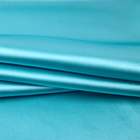 Prix Usine Avantageux 100% Polyester Tissu Satin Brillant Couleur Pure Extensible avec Spandex Simulant la Soie pour Vêtements et Robes
