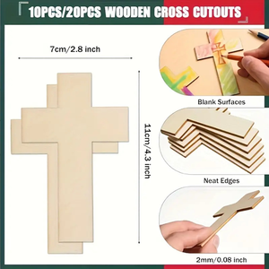 ไม้ว่างลายไม้ตัดไม้แบบ DIY ศิลปะการตกแต่งงานฝีมือที่เป็นมิตรกับสิ่งแวดล้อมสำหรับบ้านเศษไม้ไม้อัดน่ารัก - Product Image 2