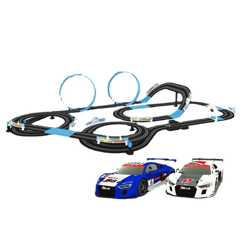 HY Toys Sonic Storm Télécommande Track Racing Double Athletic Roundtrack Kids Car Toy