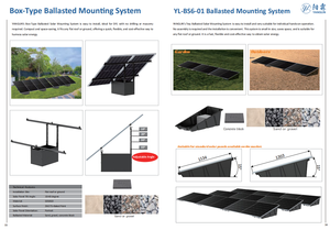 Supports de montage réglables entièrement noirs à installation rapide pour montage mural et sur <span class=keywords><strong>toit</strong></span> à <span class=keywords><strong>panneau</strong></span> unique sur terrain <span class=keywords><strong>plat</strong></span> - Product Image 5