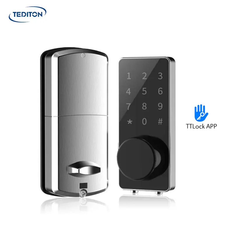 Tediton Keyless Smart code digital Mini APP Deabolt Door Lock Digital Lock with App