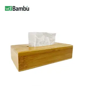 Eco-friendly Car Desktop Universal Wooden Paper Organizer Storage Box Paper Bamboo Tissue Holder With Sliding Bottom Cover