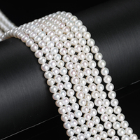 Perles d'eau douce naturelles blanches, perles rondes en forme de riz, perles en vrac pour la fabrication de bijoux, bracelet, collier, accessoires de bricolage