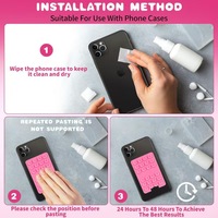 Porte-carte de téléphone à ventouse, portefeuille de téléphone pour iPhone et Android, porte-carte de téléphone collant mains libres pour vidéos et selfies