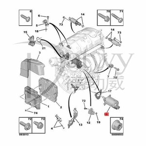 OE 1920LY Moteur d'actionneur de distribution de soupape Vanos <span class=keywords><strong>Citroen</strong></span> Berlingo C3 <span class=keywords><strong>C4</strong></span> C5 Xsara <span class=keywords><strong>Picasso</strong></span> Peugeot <span class=keywords><strong>2008</strong></span> 207 (marque Datwy) - Product Image 4
